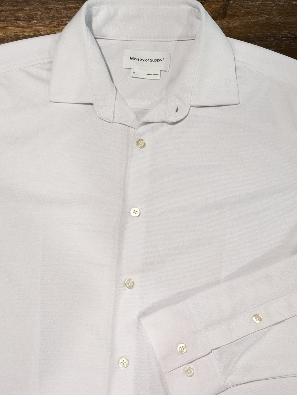 Ministry of Supply Men's White Dress Shirt Medium